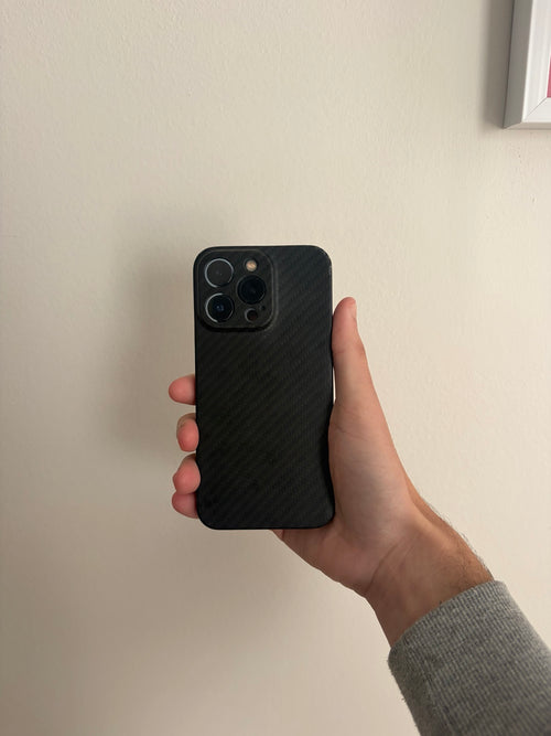 iPhone 13 Pro 256GB Sierra Blue rear view with case