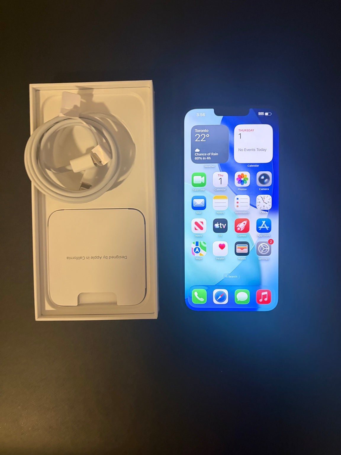 iPhone 14 Plus Midnight with original box and charging cable
