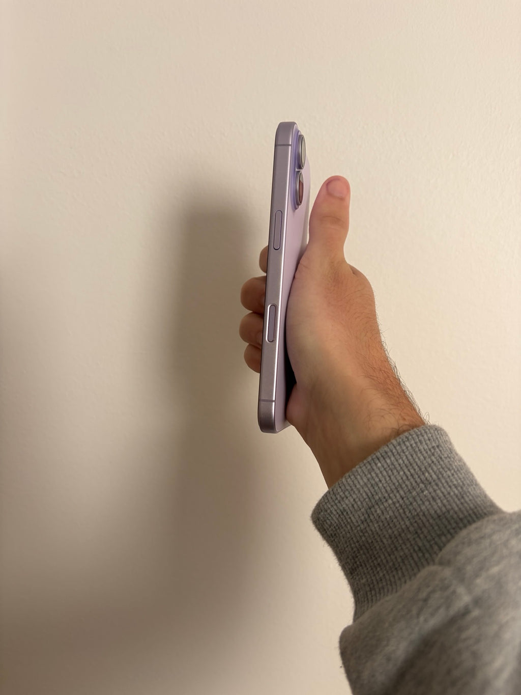 iPhone 17 Lavender side view