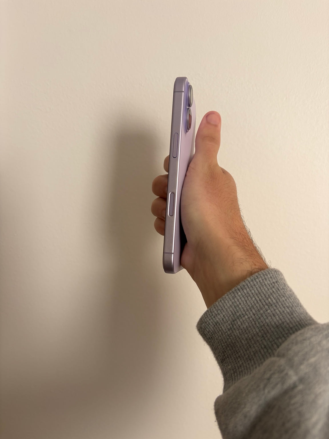 iPhone 17 Lavender side view
